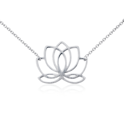 lotus sterling necklace silver bluenile