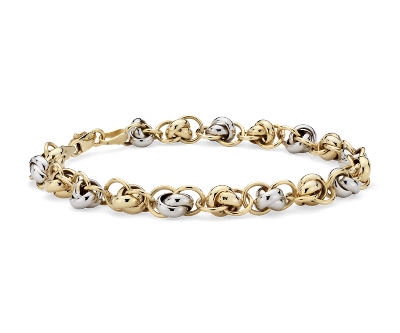 white and yellow gold bracelet