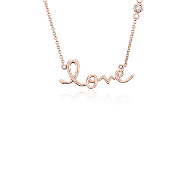 Love Necklace in 14k Rose Gold | Blue Nile
