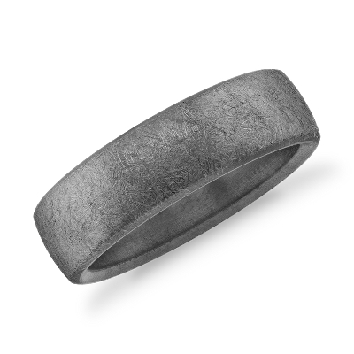Low Dome Comfort Fit Swirl Finish Wedding Ring In Tantalum 6 5mm Blue Nile