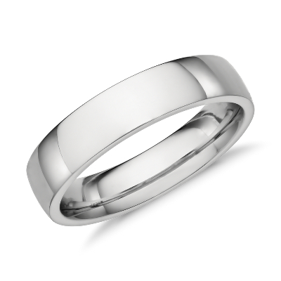 Low Dome Comfort Fit Wedding Ring in Platinum (5mm) | Blue Nile