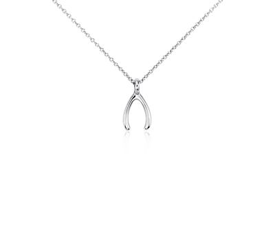 Lucky Wishbone Pendant in Sterling Silver Lucky Wishbone Pendant in Sterling Silver