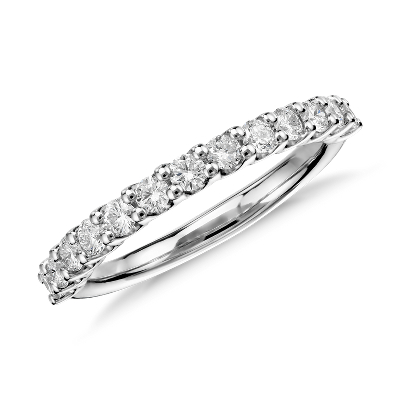 Luna Diamond  Wedding  Ring  in Platinum 1 2 ct tw Blue 