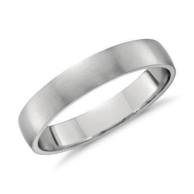 Matte Classic Wedding Ring In Platinum 4mm Blue Nile