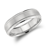 Double Cut Comfort Fit Wedding Ring in Palladium (6mm) | Blue Nile