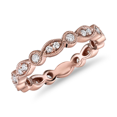 Milgrain Marquise and Dot Diamond Eternity Ring