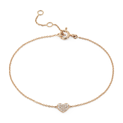 gold heart bracelet