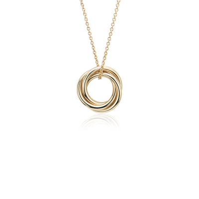 Mini Infinity Love Knot Pendant in 14k Yellow Gold | Blue Nile