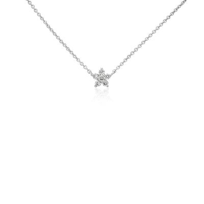 Mini Star Diamond Pendant in 14k White Gold (1/10 ct. tw