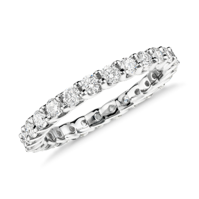 Monique Lhuillier Crown Diamond Eternity Ring in Platinum | Blue Nile