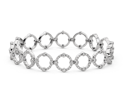 Monique Lhuillier Deco Diamond Bracelet in 18k White Gold (2 ct. tw ...