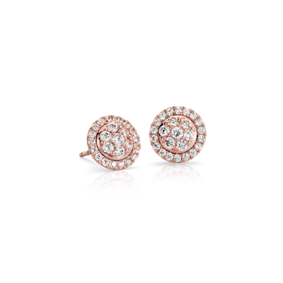 Monique Lhuillier Floral Diamond Earrings In 18k Rose Gold Blue Nile