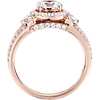 Monique Lhuillier Floral Halo Diamond Engagement Ring in 18k Rose Gold ...