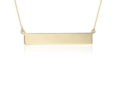 Engravable Bar Necklace