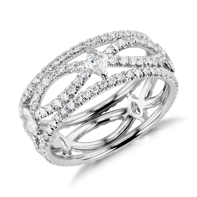 Blue Nile Studio Open Marquise Diamond Eternity Ring in