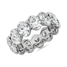 NEW Oval Cut Diamond Eternity Ring in 18k White Gold (9 1/2 ct. tw.)