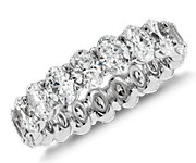 Oval-Cut Diamond Eternity Rings in Platinum