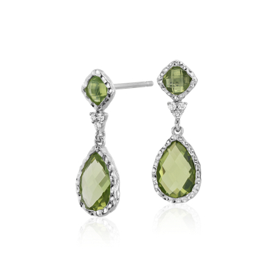 topaz peridot dangle sterling earrings silver bluenile