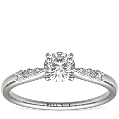 1 2 Carat Ready To Ship Petite Diamond Engagement Ring In 14k