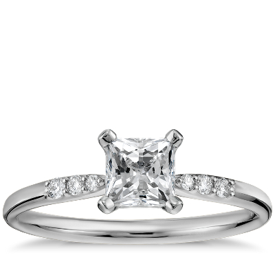 simple princess cut engagement rings