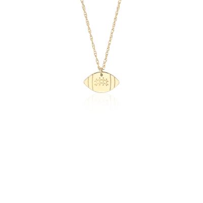 Petite Football Charm Necklace In 14k Yellow Gold Blue Nile