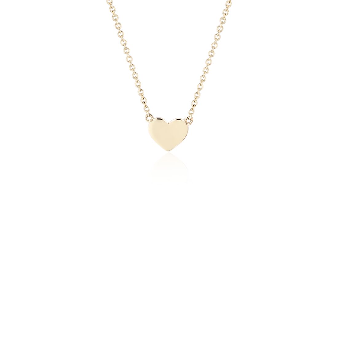 Petite Heart Necklace in 14k Yellow Gold