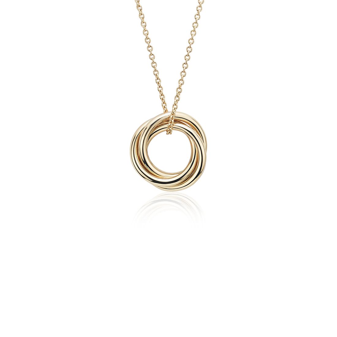 Petite Infinity Rings Pendant in 14k Yellow Gold Petite Infinity Rings Pendant in 14k Yellow Gold