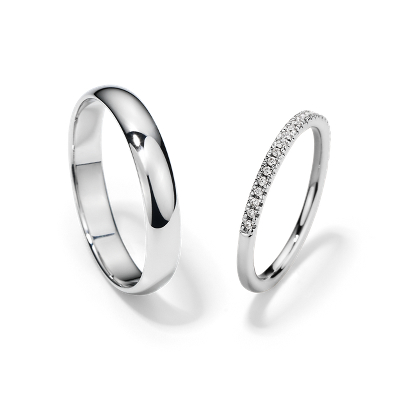 Artesano Exquisito Remolque Conjunto de anillos de bodas para parejas | Blue Nile