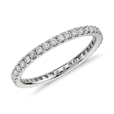 Riviera Pave Diamond Eternity Ring In Platinum 0 48 Ct Tw