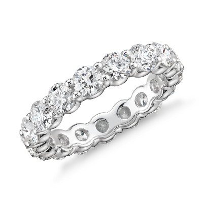 Blue Nile Signature Comfort Fit Diamond Eternity Ring in Platinum (3 ct ...