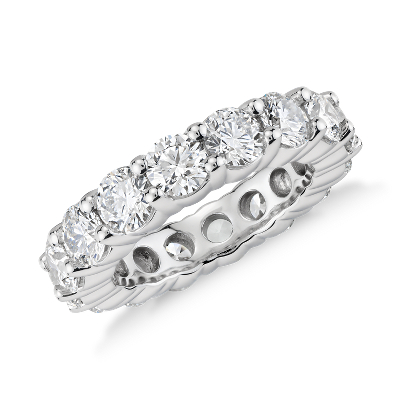 Blue Nile Signature Comfort Fit Diamond Eternity Ring in Platinum (3 5/ ...