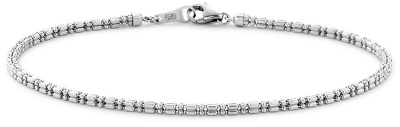 Bead Link Bracelet in Platinum | Blue Nile
