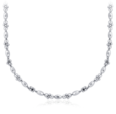 Faceted Cluster Necklace In Platinum Blue Nile