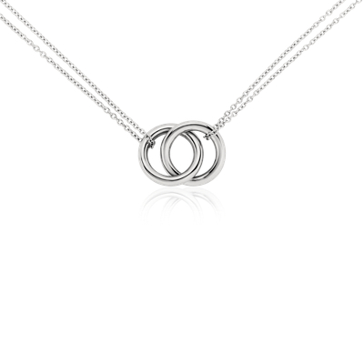 Infinity Rings Necklace In Platinum Blue Nile