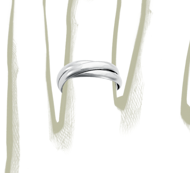Triple Rolling Wedding Ring in Platinum (5mm) | Blue Nile