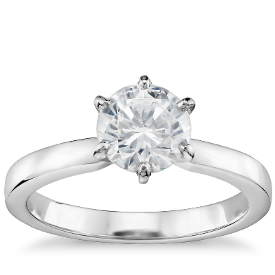 1 Carat Preset Six-Prong Low Dome Comfort Fit Solitaire ...