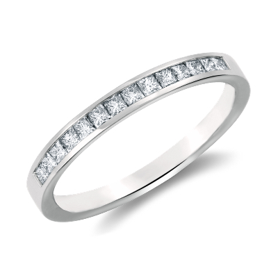 1.01 Carat Blue Diamond Right Hand : Ruby and Diamond Ring in 18k White Gold (8x6mm) | Blue Nile : To bring them together with uncompromised attention .