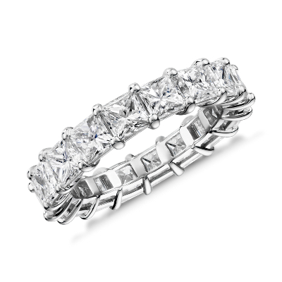 Princess Cut Diamond Eternity Ring In Platinum 5 5 Ct Tw