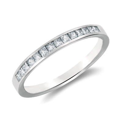 Channel Set Princess Cut Diamond Ring In Platinum Blue Nile