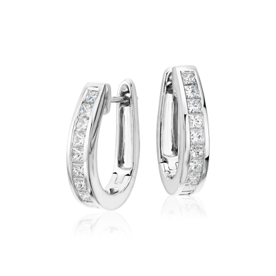 white gold and diamond earrings