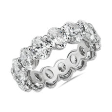 NEW Oval Cut Diamond Eternity Ring in 18k White Gold (5.10 ct. tw.)