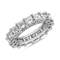 NEW Princess Cut Diamond Eternity Ring in 18k White Gold (5.74 ct. tw.)