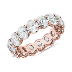 NEW Oval Cut Diamond Eternity Ring in 18k Rose Gold (4.31 ct. tw.)