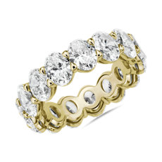 NEW Oval Cut Diamond Eternity Ring in 18k Yellow Gold (5.10 ct. tw.)