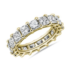 NEW Princess Cut Diamond Eternity Ring in 18k Yellow Gold (4.99 ct. tw.)