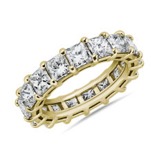 NEW Princess Cut Diamond Eternity Ring in 18k Yellow Gold (5.74 ct. tw.)