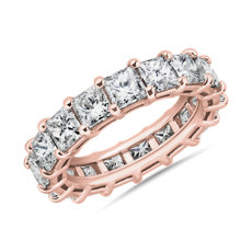 NEW Princess Cut Diamond Eternity Ring in 18k Rose Gold (5.74 ct. tw.)