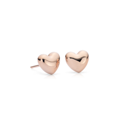 gold heart earrings