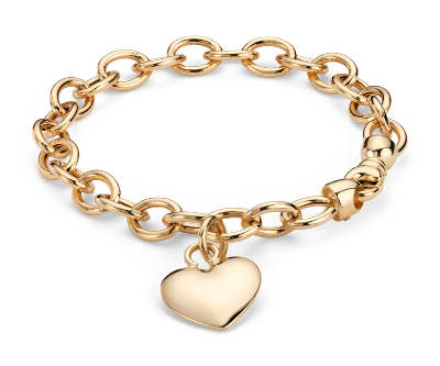 gold heart bracelet