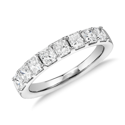 Radiant Cut Eight Stone Diamond Ring in Platinum (1 1/5 ct. tw.) | Blue ...